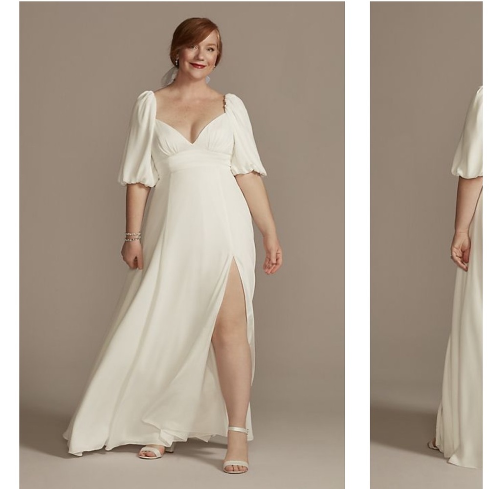 David’s Bridal Georgette Plus dress